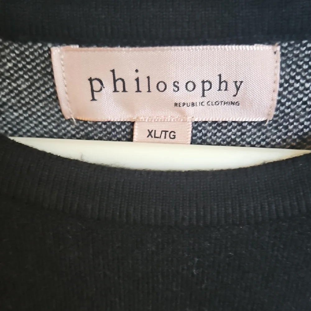 Philosophy Black and White Polka Dot Sweater - Picture 2 of 5